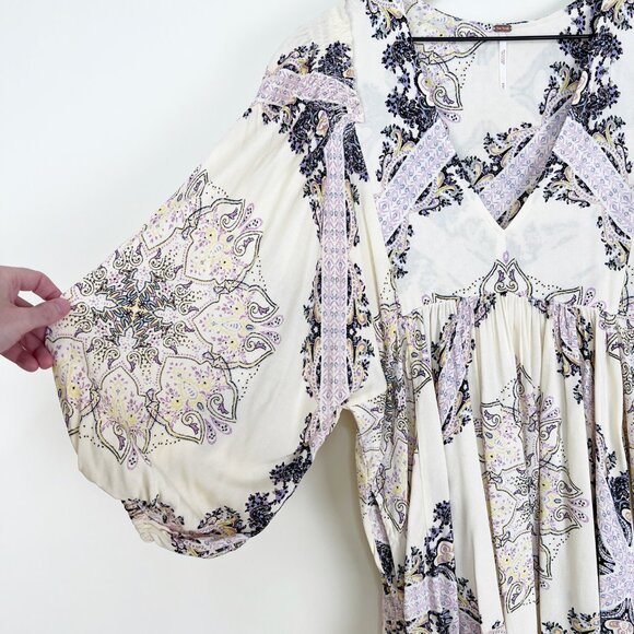 Free People Girl Talk Tunic Top Blouse Shirt Oversized Slouchy Bohemian 90s Y2K - Picture 4 of 10